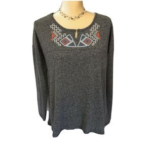 Potter’s Pot Embroidered Long Sleeves Blouse M/L